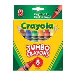 Image for Crayola Jumbo Size Crayons in Tuck Box, Set of 8 from School Specialty