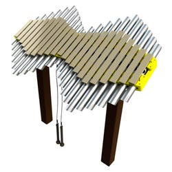 Image for Freenotes Harmony Park Outdoor Instrument Imbarimba, In-Ground Mount, 68 x 42 x 3 Inches from School Specialty