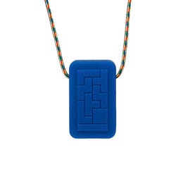 Image for Chewigem Chew Necklace Geo Tag, Blue from School Specialty