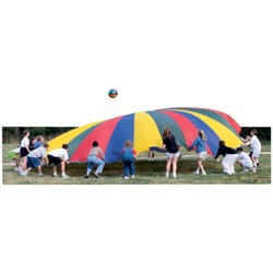 Image for Sportime GripStarChute Colorful Parachute with 30 Handles, 30 Foot Diameter from School Specialty