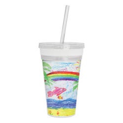 Image for Thermo-Temp Photo Tumbler with Straw, 16 Ounces from School Specialty