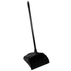 Image for Rubbermaid Commercial LobbyPro Upright Dust Pan with Rear Wheels, Black from School Specialty
