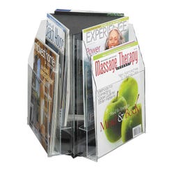 Image for Safco Reveal Tabletop Literature Display, 15 x 15 x 14 Inches, 6 Pockets, Acrylic, Clear from School Specialty