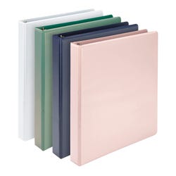 Samsill Earth Choice Durable View Binder, D-Ring, 1 Inch, Assorted Colors, Pack of 4, Item Number 2100459