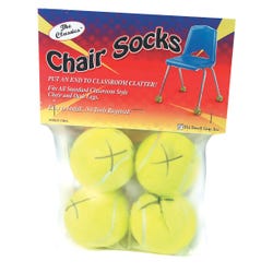 The Pencil Grip Inc Chair Socks Floor Protectors, Yellow, Pack of 144, Item Number 391612