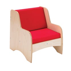 Childcraft Family Living Room Chair, Red, 17-3/4 x 20-1/8 x 20-1/4 Inches, Item Number 1352487
