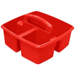 Image for Storex Small Caddy, 9-1/4 x 9-1/4 x 5-1/4 Inches, Red, Pack of 6 from School Specialty