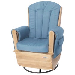 Foundations SafeRocker Swivel Glider Rocker Chair with Extra-Wide Seat, Steel, Foam, Microfiber, Natural, Item Number 1603428