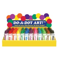 Image for Do-A-Dot Art Paint Washable Markers Classroom Pack, Assorted Dauber Tips, Assorted Colors, Set of 72 from School Specialty