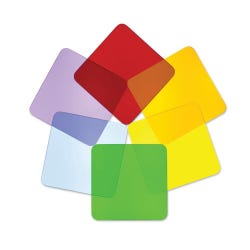 Image for Acrylic Shapes, Squares, Assorted Colors, Set of 6 from School Specialty