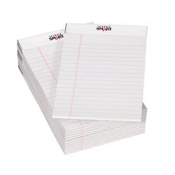 Image for School Smart Junior Legal Pads, 5 x 8 Inches, 50 Sheets Each, White, Pack of 12 from School Specialty