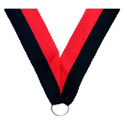 Image for Neck Ribbon, 7/8 x 32 Inches, Red/Black from School Specialty