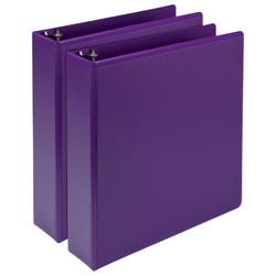 Image for Samsill Earth's Choice Fashion Round Ring View Binder, 2 Inches, Purple, Pack of 2 from School Specialty