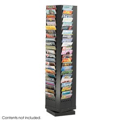 Image for Safco Rotary Magazine Rack, 92 Pocket, 14 x 14 x 68 Inches, 92 Pocket, Black from School Specialty