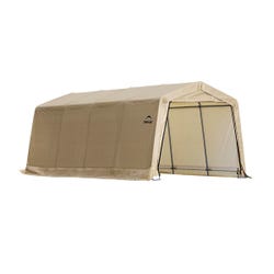 Image for ShelterLogic Auto Shelter with Sandstone Cover, 10 X 20 ft, Polyethylene Cover/Steel Frame from School Specialty