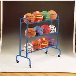 Image for Champion Sports Wide-Base 4-Tier Ball Rack, 43 x 9-1/2 x 39 Inches, Steel from School Specialty