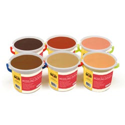 Image for School Smart Modeling Dough Set, 1 Pound, Assorted Multi-Cultural Colors, Set of 6 from School Specialty