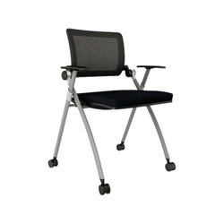 AIS Stow Training Chair, 26 x 24 x 39 Inches, Striped Black Mesh, Item Number 2089257