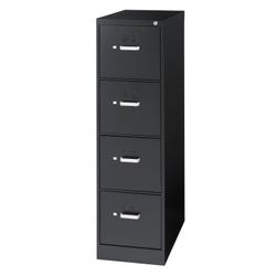 Image for Affordable Interior Systems 4-Drawer Vertical Filing Cabinet, 18-1/4 x 25 x 52 Inches, Black from School Specialty
