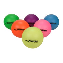 Sportime Coated Balls, Assorted Neon Colors, 6.25 Inches, Set of 6, Item Number 2023944