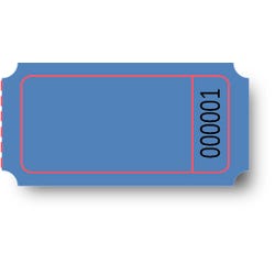 Image for Premier Southern Ticket Single Roll Blank Tickets, 1 x 2 Inches, Blue, Pack of 2000 from School Specialty