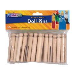 Image for Creativity Street Wooden Doll Pins, 3-3/4 Inches, Natural, Pack of 30 from School Specialty
