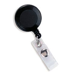 Image for Baumgartens Sicurix ID Badge Reel, 30 x 1-3/4 Inches, Black, Pack of 25 from School Specialty
