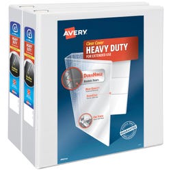Image for Avery Heavy-Duty View Binder, 4 Inch, Slant Ring, White, Pack of 2 from School Specialty