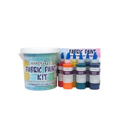Image for Handy Art Fabric Paint Bucket Kit, Multiple Colors, Set of 9 from School Specialty