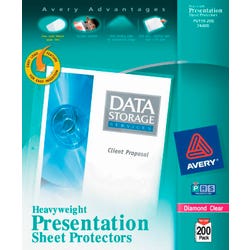 Image for Avery Heavyweight Sheet Protectors, 8-1/2 x 11 Inches, Diamond Clear, Pack of 200 from School Specialty