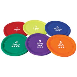 Image for Soft Numbered Flying Discs, Assorted Colors, Set of 6 from School Specialty