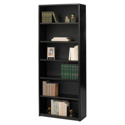 Image for Safco ValueMate Bookcase, 6 Shelves, 31-3/4 x 13-1/2 x 80 Inches, Black from School Specialty