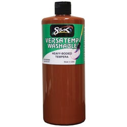 Image for Sax Versatemp Washable Heavy-Bodied Tempera Paint, 1 Quart, Brown from School Specialty