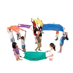Image for Sportime Two-Person Parachutes, 33 x 50 Inches, Assorted Colors, Set of 6 from School Specialty