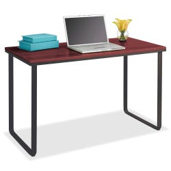 Image for Safco Steel Table Desk, Cherry/Black from School Specialty
