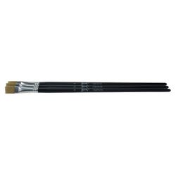 Sax Phoenix Golden Synthetic Nylon Paint Brushes, Flat, Size 8, Pack of 3, Item Number 1567579