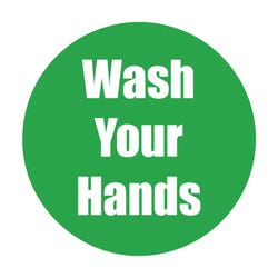 Image for Healthy Habits Floor Stickers, Wash Your Hands, 5 Pack, Green, Non-Slip from School Specialty