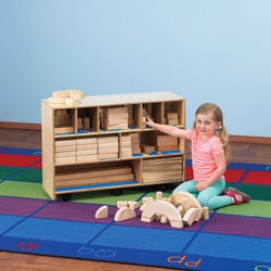 Image for Childcraft Mobile Cabinet and Block Set, 35-3/4 x 13 x 25-3/8 Inches from School Specialty