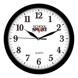Image for School Smart Silent Movement Wall Clock, 13 Inches, White Dial and Black Frame from School Specialty