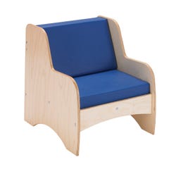 Childcraft Family Living Room Chair, Blue, 17-3/4 x 20-1/8 x 20-1/4 Inches, Item Number 1352486