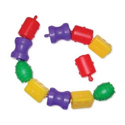 Image for Childcraft Toddler Manipulative Click and Link Beads, Assorted Colors, Set of 40 from School Specialty