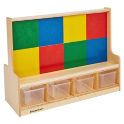 Image for Childcraft Dual-Sided Building-Brick Activity Center with Clear Trays, Standard Grids, 39-1/2 x 14-1/4 x 30 Inches from School Specialty