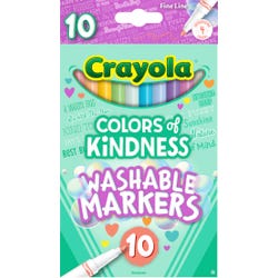 Crayola Colors of Kindness Markers, Fine Line, Assorted Colors, Set of 10 Item Number 2102438