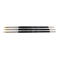 Sax Watercolor Sabeline Brushes, Round Type, Short Handle, Size 6, Pack of 3 Item Number 1567595