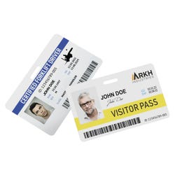 Image for Avery Durable Wide ID Badges for Lanyards Laser Printable on Both Sides, Blank White, 3.375 In x 2.125 In from School Specialty