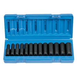 Image for Grey Pneumatic 13-Piece Deep Length Socket Set - Metric, 3/8 in, Set of 13 from School Specialty