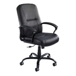 Image for Safco Serenity High Back Big and Tall Chair, 26 x 26 x 48-1/2 Inches, Black Leather from School Specialty