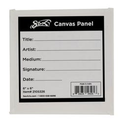 Image for Sax Genuine Canvas Panel, 6 x 6 Inches, White from School Specialty