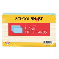 Image for School Smart Unruled Index Cards, 5 x 8 Inches, Blue, Pack of 100 from School Specialty
