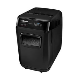 Image for Fellowes AutoMax 200C Cross-Cut Shredder, 13-5/8 x 20 x 22-3/16 in, 8-1/2 gal, Black from School Specialty